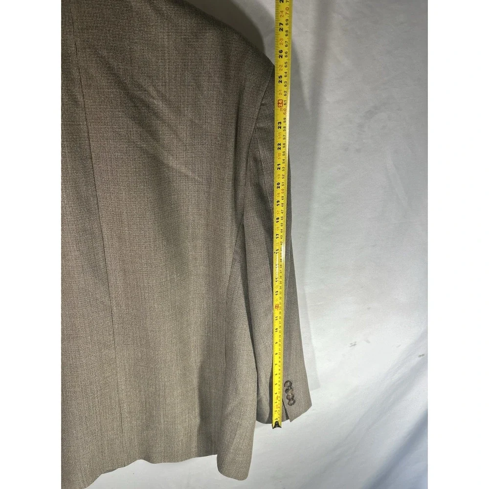 Ralph Ralph Lauren Men's Blazer 42R Silk Wool Tan Micro-Check 2-Button Dillard's